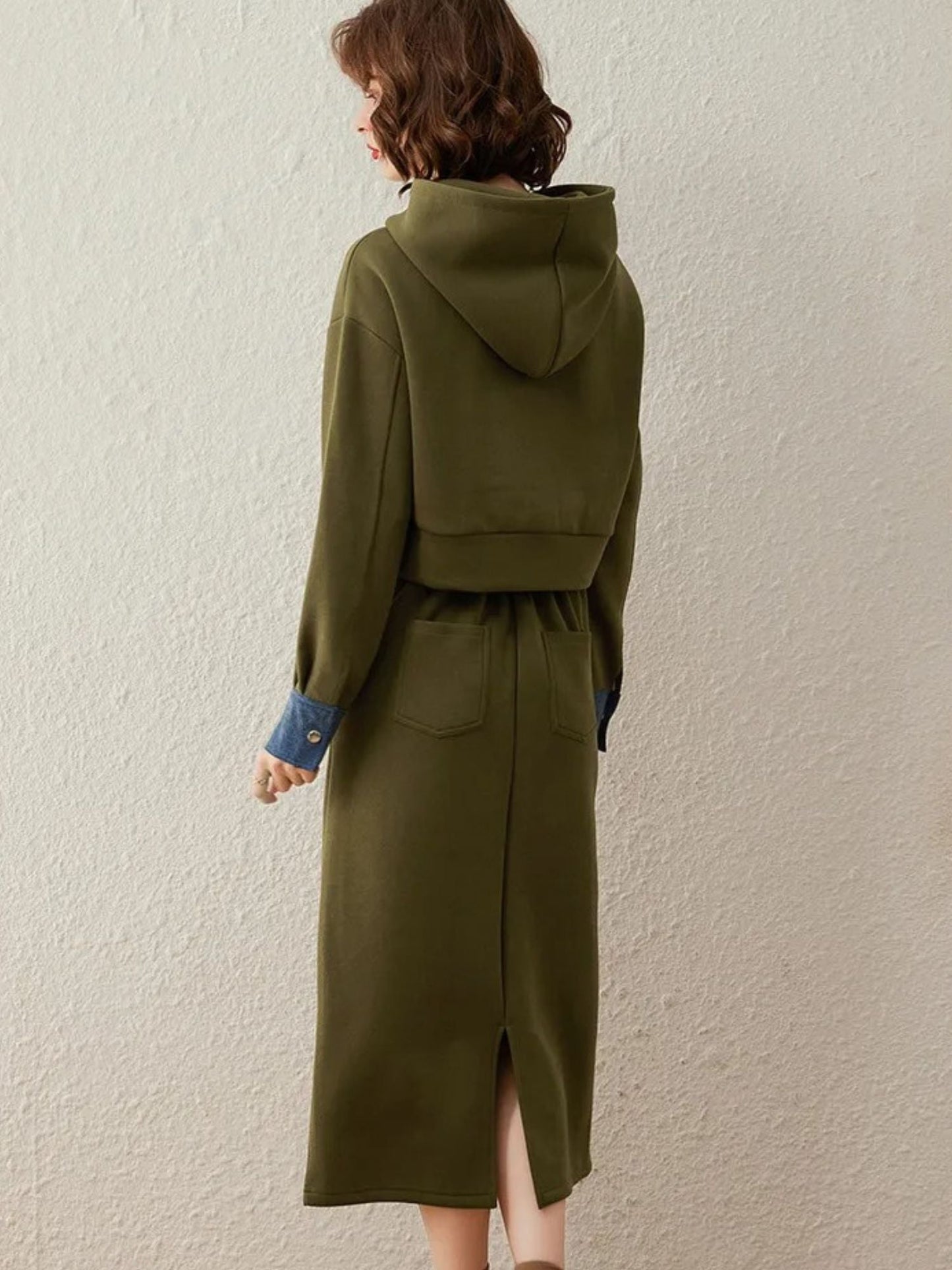 Hoodie i spódnica midi